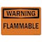 Signmission Safety Sign, OSHA Warning, 3.5" Height, 5" Width, Flammable, Landscape OS-WS-D-35-L-19664 - alternate 1